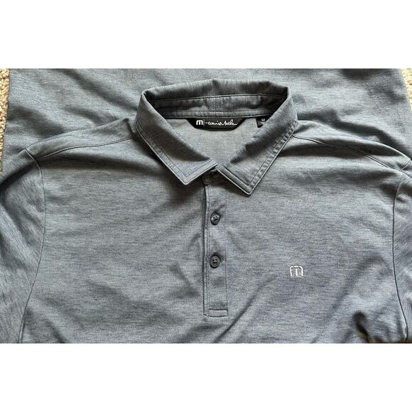Travis Matthew Gray/Blue Medium Polo Shirt - Picture 3 of 5